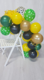 Latex ballonnen gevuld met helium + gel (pst)