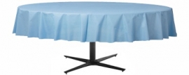Tablecover baby blue plastic round