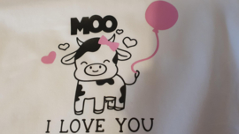 Kindershirt Moo I love you