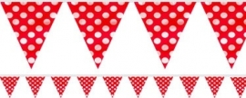 Bunting flags red polka dots