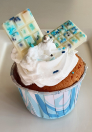 Ice cream stijl cupcake vanille (6st)
