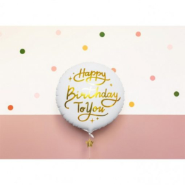 Foil balloon Happy Birthday gold