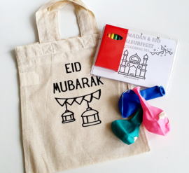 Kinder kleurset + tasje Eid Mubarak