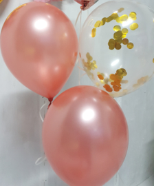 Balloons rose gold latex (5pcs)