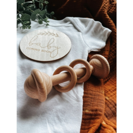 Wooden baby rattle