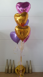 Foil balloon heart gold (18inch)