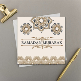 Ramadan card classic beige (ea)