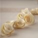 Paper roses garland white
