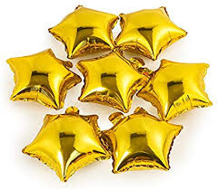Foil balloon mini star gold 5"