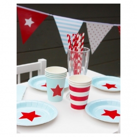 Paper plates red star (12pcs)