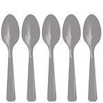 Plastic spoons silver (20pcs)