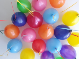 Helium filled latex balloons