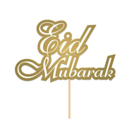 Cake topper Eid gold/white