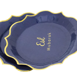 Diner plates Eid deluxe blue (8pcs)
