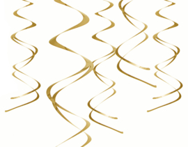 Plastic swirls gold (5pcs)