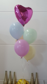 Helium filled latex balloons