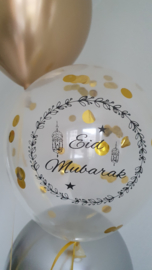 Ballonnen Eid partyzz mix goud + confetti (5st)