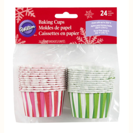 Baking cups Christmas colors (24st)