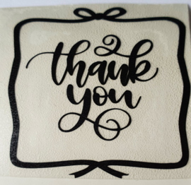 Vinyl sticker thank you ribbon (6pcs)