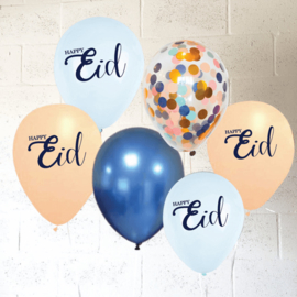 Ballonnen Eid blauw pastel mix (8st)