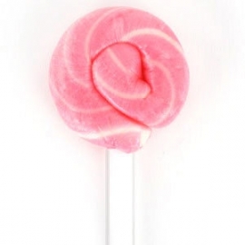 Swirl lollipop pink candy floss