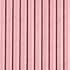 Paper straws pastel pink (10pcs)