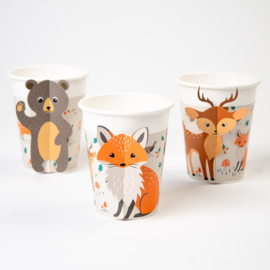 Paper cups woodland (6pcs)