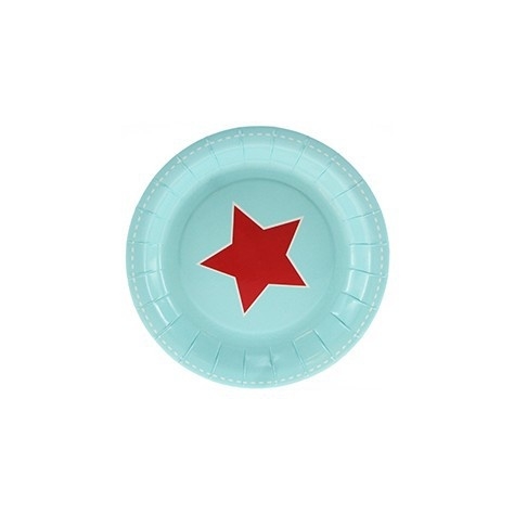 Paper plates red star (12pcs)
