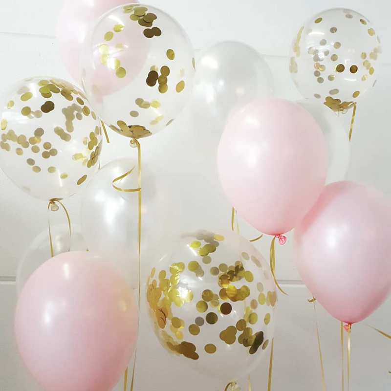 Ballon hélium Joyeux anniversaire Confetti 4146501 : Festizy