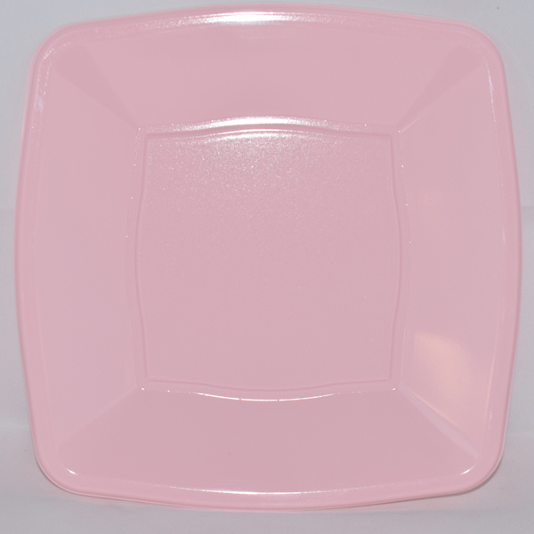 Herrie Dageraad patrouille Plastic bordjes vierkant roze (10st) | PINK party | Partyzz!