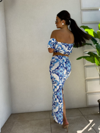 Santorini Set  Blue / Whit