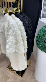 Rose Knit Sweater Black