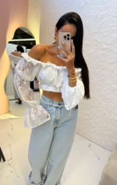 LaMilla Witte Kante Boho Top
