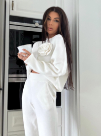 Delanie Long Cashmere Set Ecru