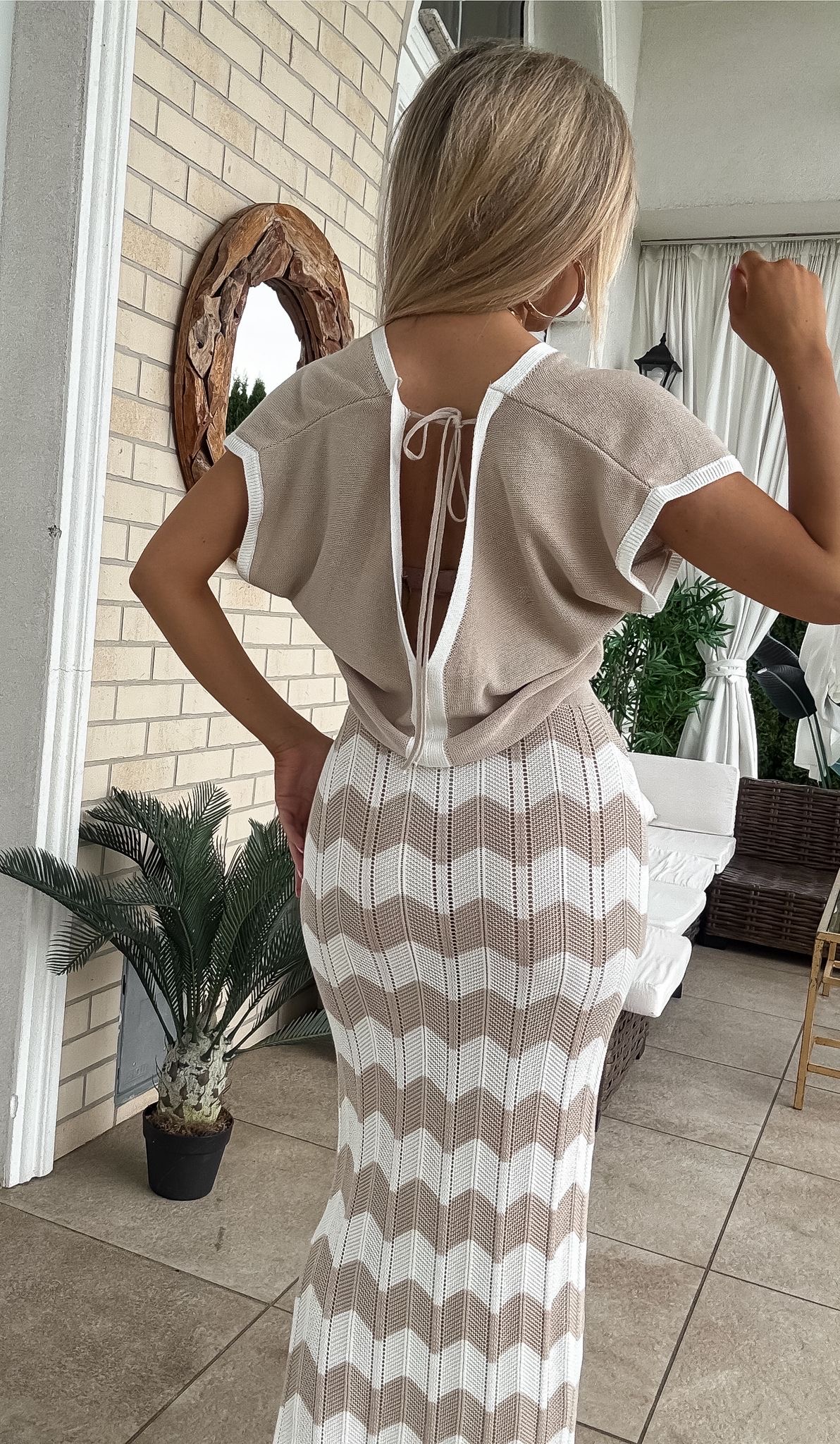 Afro Dita Set Beige