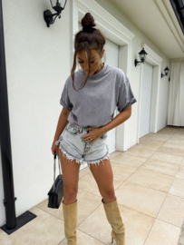 Lovely Jeans Shorts Grey