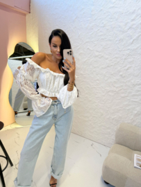 LaMilla Witte Kante Boho Top