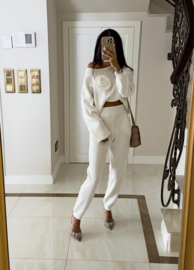 Delanie Long Cashmere Set Ecru