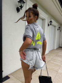 Lovely Jeans Shorts Grey