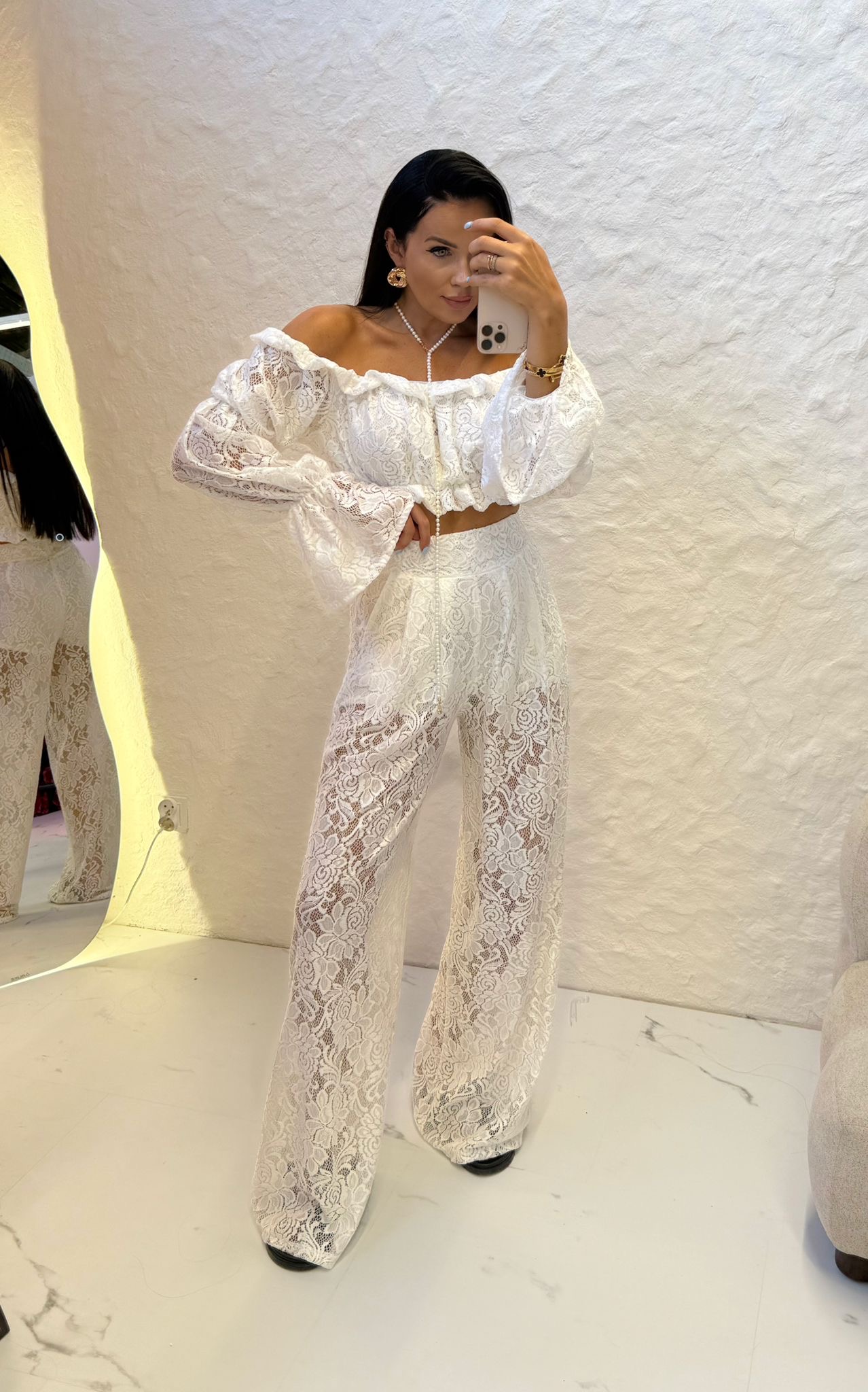 LaMilla Witte Kante Broek
