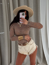 Linda Kante truitje Mocca