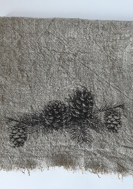 Shabby doek Dennenappels
