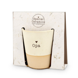 Beker / mok met tekst papa, mama, opa, oma
