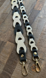 Leren gevlochten Strap  / schouderband