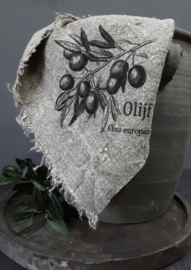 Shabby doek 45 x 45 Olijf