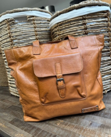 Bag2Bag leren schoudertas Cognac