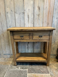 Teakhouten sidetable 80 cm