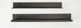 Zwart metalen wandplank / fotoplank