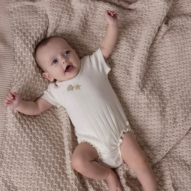 Feetje Romper  pointelle rib - Starfish Wishes