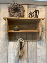 Houten Regaal / Kapstok 70 cm